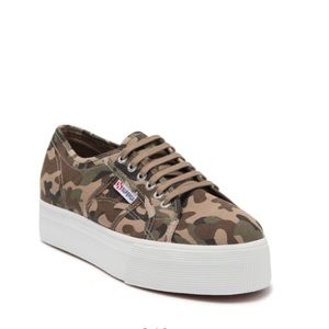 superga platform trainers black